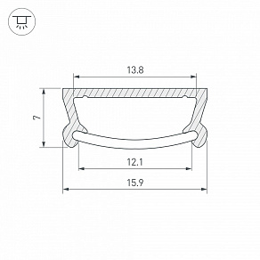 Профиль накладной Arlight TM-2000 (CT) 016939
