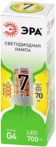Лампа светодиодная Эра Green Line G4 7Вт 3000K LED G4-JC-7W-830-12V GL