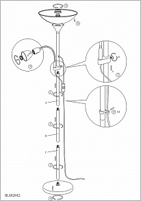 Торшер с подсветкой Eglo Up 4 86655