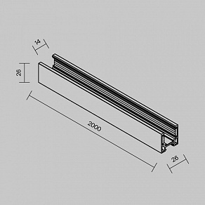 Трек накладной Maytoni Technical Busbar trunkings Exility TRXMN034-412B