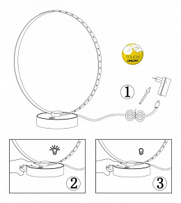 Настольная лампа декоративная Globo Ring 28009