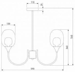 Люстра на штанге Eurosvet Spritz 70217/6 латунь