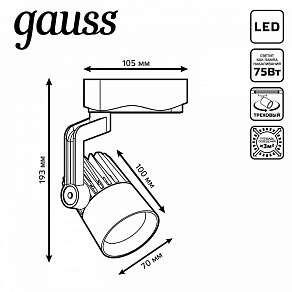 Светильник на штанге Gauss Track Light TR061