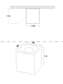 Накладной светильник Maytoni Slim C013CL-01B