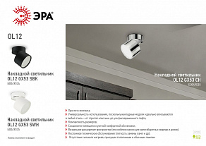 Светильник на штанге Эра OL12 GX53 CH Б0049030