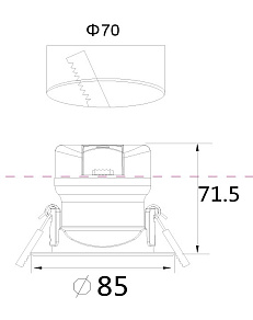 Встраиваемый светильник Maytoni Phill DL013-6-L9W