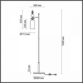 Торшер Odeon Light Bizet 4855/1F
