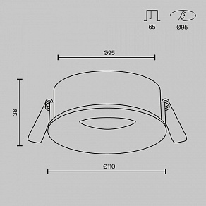 Встраиваемый светильник Maytoni Technical Slim DL027-GX53-B
