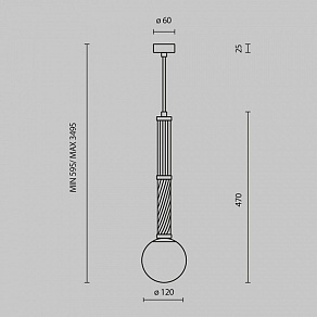 Подвесной светильник Maytoni Teatro MOD287PL-01BS