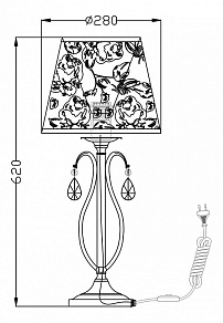 Настольная лампа декоративная Maytoni Brionia ARM172-22-G