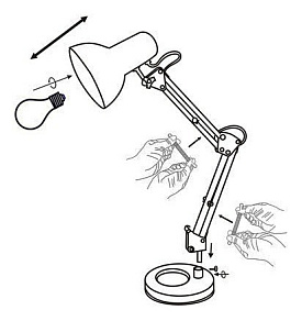 Настольная лампа офисная Globo Famous 24883