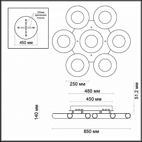 Накладной светильник Odeon Light Reggio 3966/91L