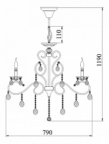 Подвесная люстра Maytoni Ricco ARM124-08-G