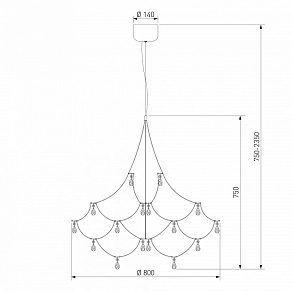 Подвесная люстра Bogate's Adit 90400 LED