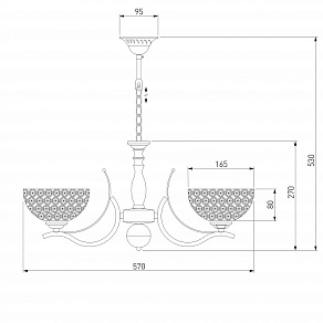Подвесная люстра Eurosvet Mirage 30119/5 золото