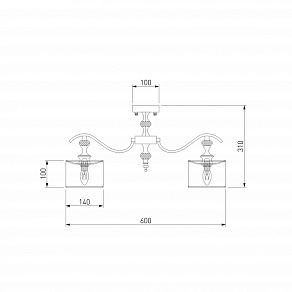 Люстра на штанге Eurosvet Ofelia 60070/5 серебро