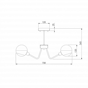 Люстра на штанге Eurosvet Jasper 70093/8 черный