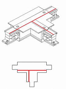 Соединитель T-образный для треков Nowodvorski Ctls Power 8246