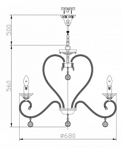 Подвесная люстра Maytoni Amore DIA332-08-N