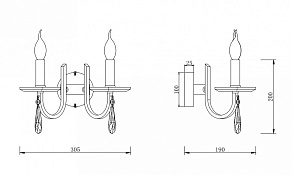 Бра Freya Forte FR1006WL-02G