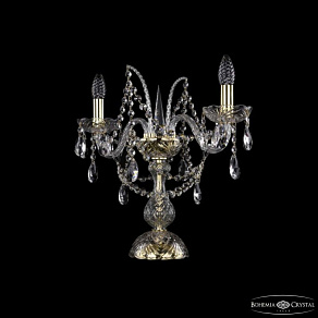 Настольная лампа декоративная Bohemia Ivele Crystal 1411 1411L/2/141-39 G
