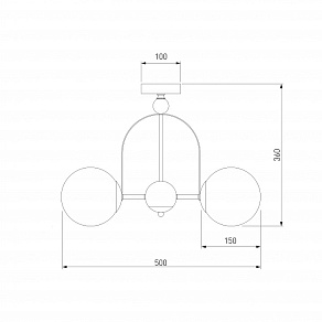 Люстра на штанге Eurosvet Globe 70082/4 хром/черный