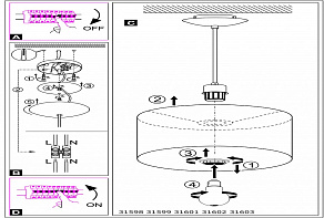 Подвесной светильник Eglo ПРОМО Maserlo 31599