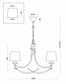 Подвесная люстра Freya Ariana FR5081PL-05CH