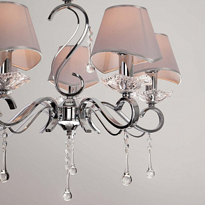 Подвесная люстра Eurosvet Kelly 10085/5 хром/прозрачный хрусталь Strotskis