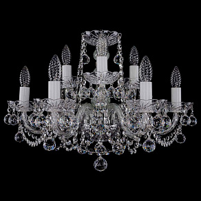 Подвесная люстра Bohemia Ivele Crystal 1402 1402/6_3/195/Ni/Balls