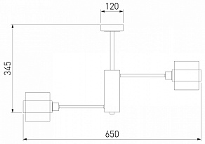 Люстра на штанге Eurosvet Arcada 70127/6 черный/дымчатый