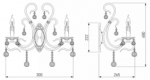 Бра Eurosvet Ernin 12505/2 античная бронза Strotskis