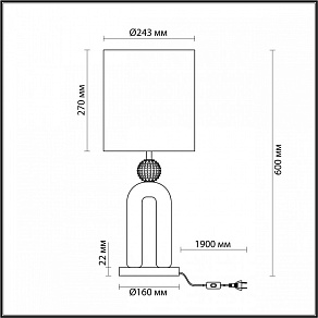 Настольная лампа декоративная Odeon Light Bagel 5410/1T