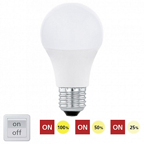 Лампа светодиодная диммируемая [поставляется по 10 штук] Eglo A60 E27 10Вт 3000K 11561