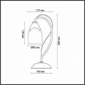 Настольная лампа декоративная Odeon Light Risto 2079/1T