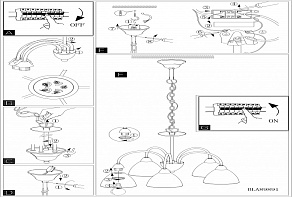 Подвесная люстра Eglo Dionis 89897