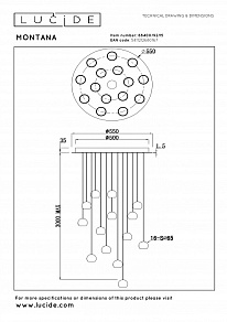 Подвесной светильник Lucide Montana 68400/92/15