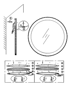 Зеркало настенное Globo Marilyn I 67037-44