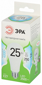 Лампа светодиодная Эра Green Line E27 25Вт 4000K LED A60-25W-840-E27 GL