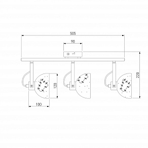Бра Eurosvet Grunge 20069/3 черный