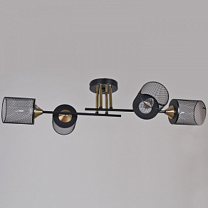 Люстра на штанге Reluce  38460-0.3-04 BK+COPPER
