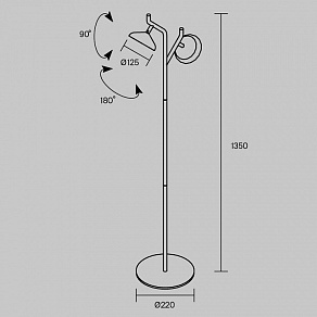 Торшер Maytoni Vita MOD451FL-L8B3K