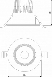 Встраиваемый светильник Elektrostandard Even a065459