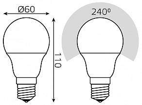 Лампа светодиодная Gauss Лон E27 11Вт 4100K 102502311-D