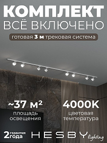 Комплект трековый Hesby Lighting Skylite №13 HSBL_kompl_S013_NI3W4K