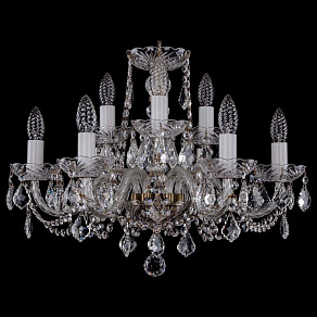 Подвесная люстра Bohemia Ivele Crystal 1402 1402/6_3/195/Pa/Leafs