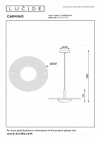 Подвесной светильник Lucide CARMINO 77492/07/41