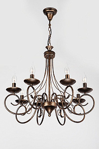 Подвесная люстра Eurosvet Provence 22404/8 черный с золотом