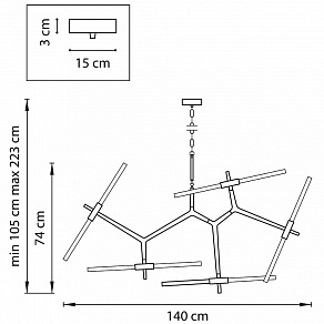 Подвесная люстра Lightstar Struttura 742107