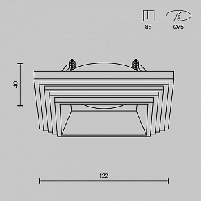 Встраиваемый светильник Maytoni Gyps Modern DL005-1-01-W-1